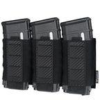 Porte chargeur rigide triple 5.56mm MOLLE maintien renforcé serrage Zone Tactique