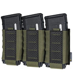 Porte chargeur rigide triple 5.56mm MOLLE maintien renforcé serrage Zone Tactique