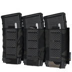 Porte chargeur rigide triple 5.56mm MOLLE maintien renforcé serrage Zone Tactique