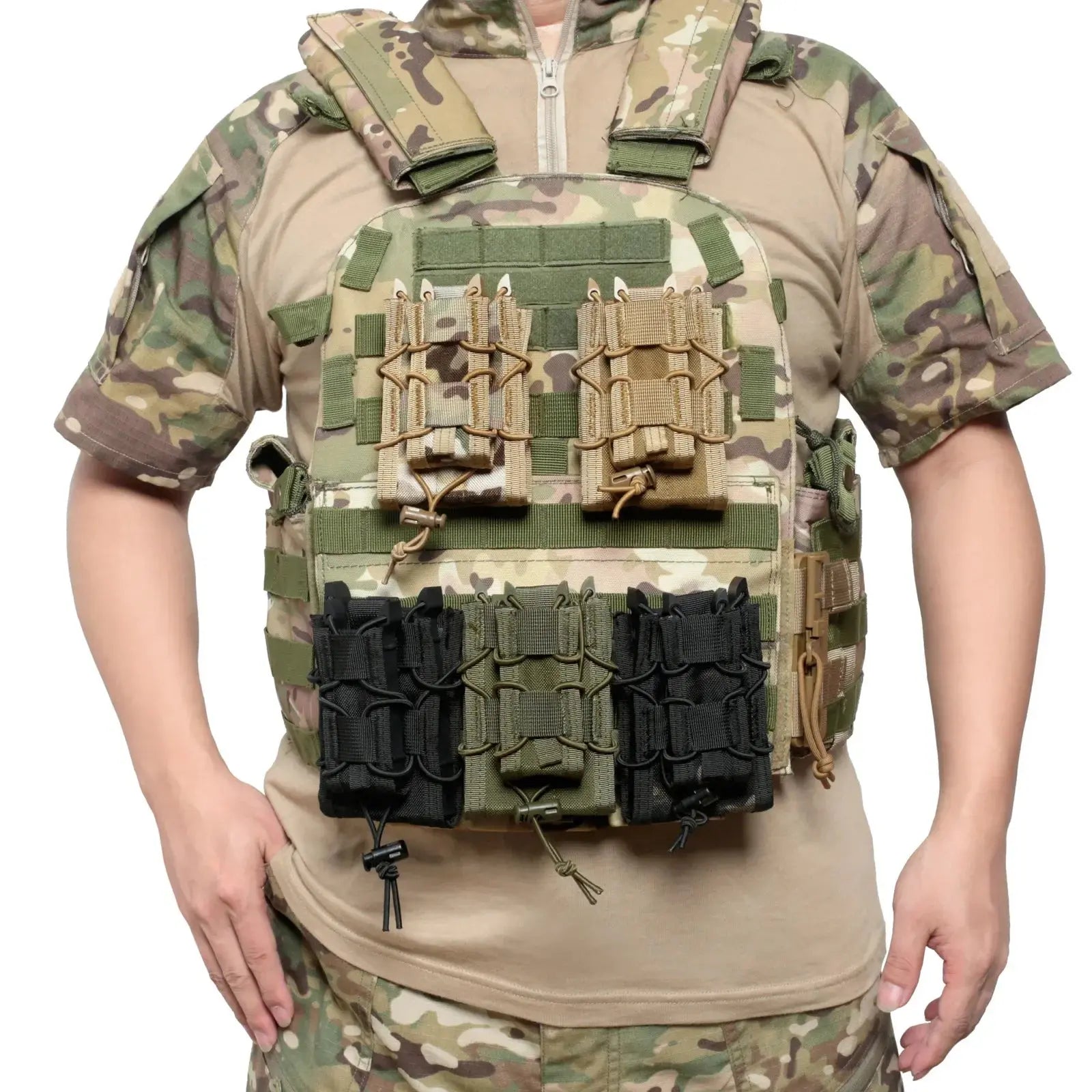 Porte chargeur semi-rigide duo 5.56 front 9mm 