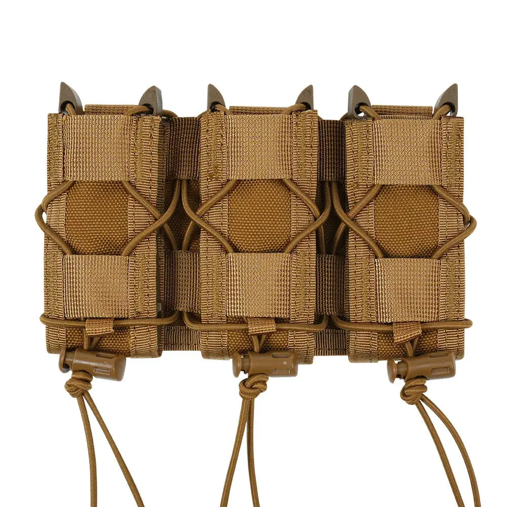 Porte chargeur triple semi rigide pour pistolet 9mm usage rapide Zone Tactique