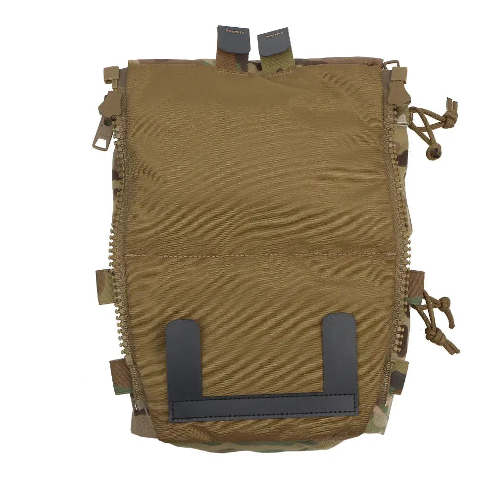 Sac arrière tactique pour gilet porte-plaques compatible zip éclair Zone Tactique