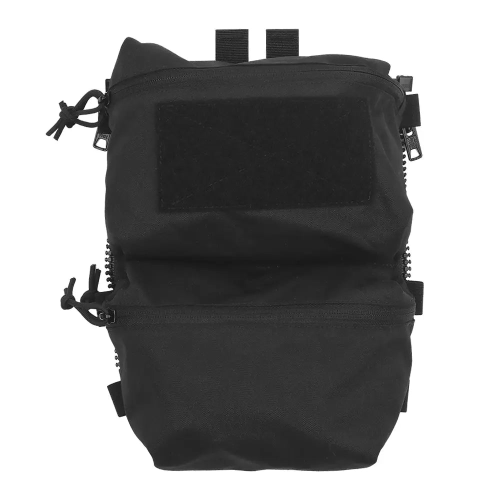 Sac arrière tactique pour gilet porte-plaques compatible zip éclair Zone Tactique