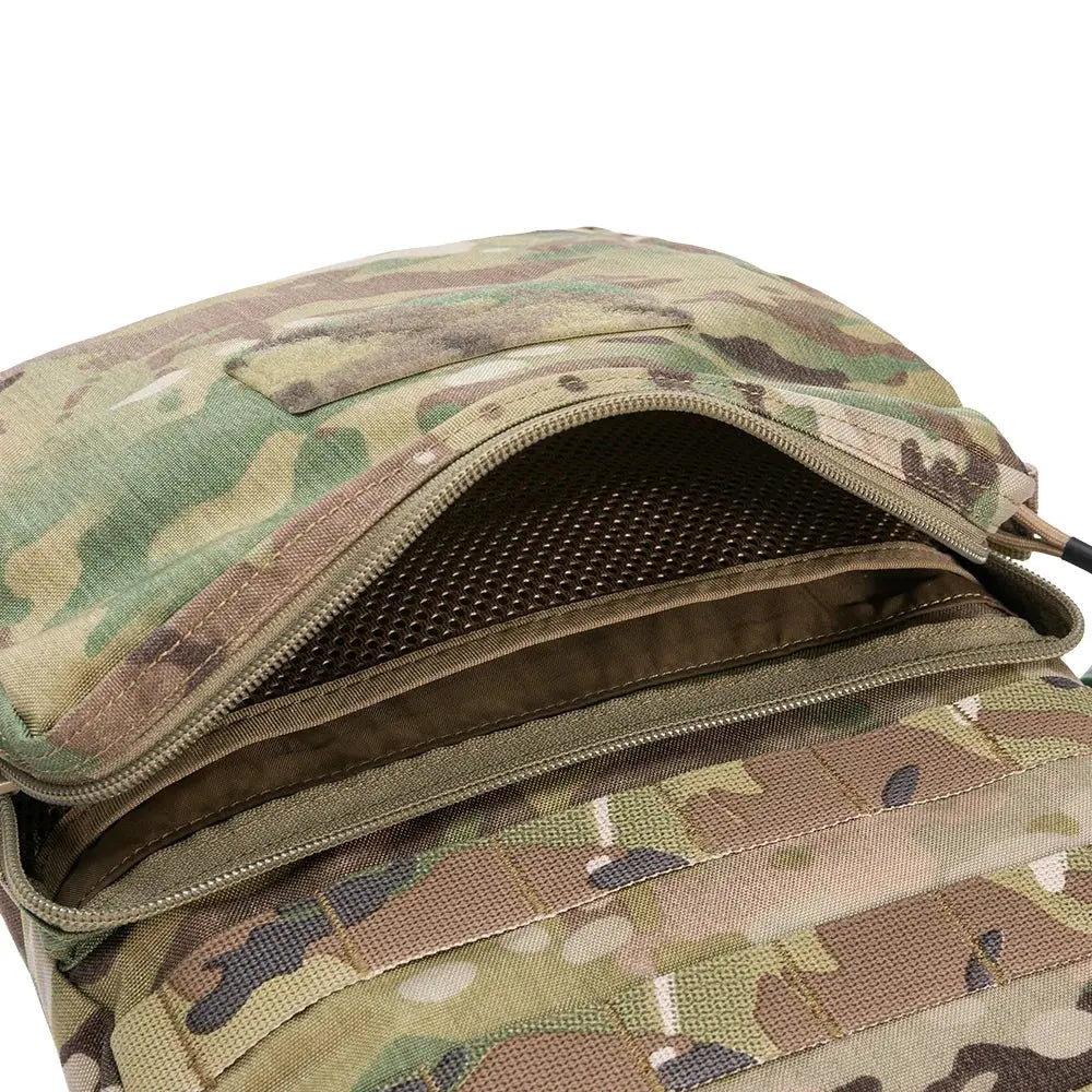 Sac backpanel MOLLE multi poches avec compartiment hydratation 3L 