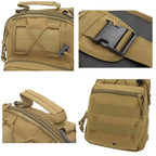 Sac bandoulière tactique EDC compact avec renfort dorsal 