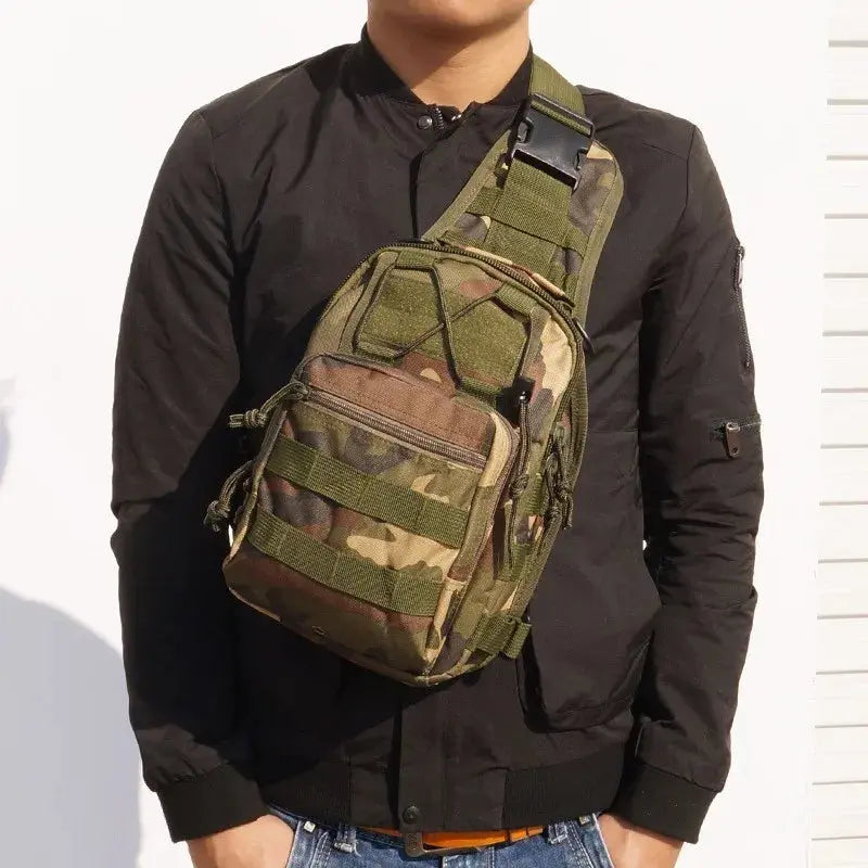 Sac bandoulière tactique EDC compact avec renfort dorsal 