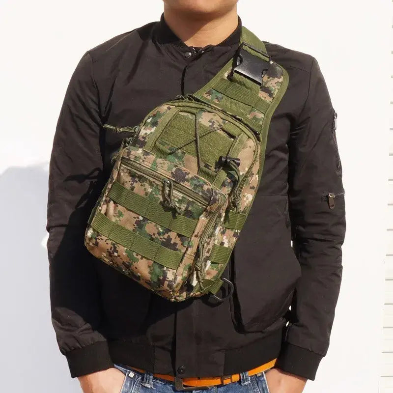 Sac bandoulière tactique EDC compact avec renfort dorsal 