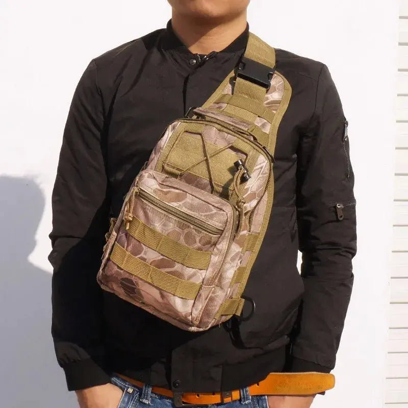 Sac bandoulière tactique EDC compact avec renfort dorsal 