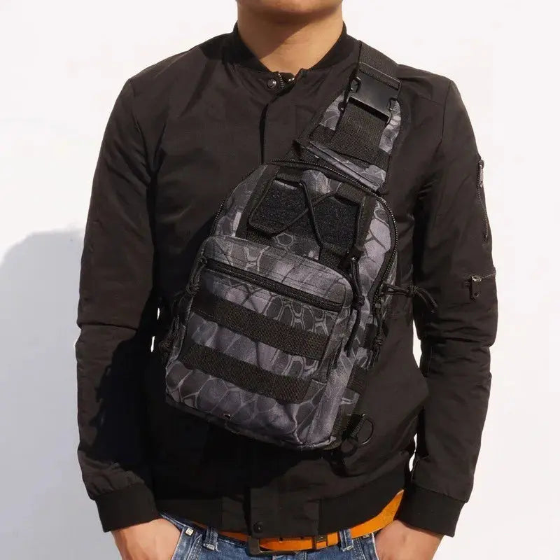 Sac bandoulière tactique EDC compact avec renfort dorsal 