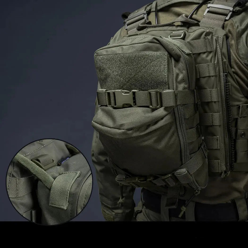 Sac d’hydratation tactique MOLLE compact avec compartiment dorsal Zone Tactique