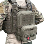 Sac d’hydratation tactique compact 2 en 1 fixation gilet porte-plaques 