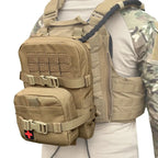 Sac d’hydratation tactique compact 2 en 1 fixation gilet porte-plaques 