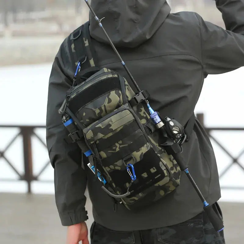 Sac de poitrine EDC outdoor avec panneau MOLLE et VELCRO 