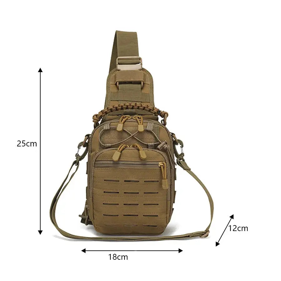 Sac poitrine EDC tactique compact panneau MOLLE laser cut 