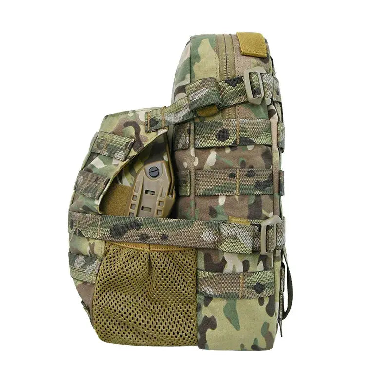 Sac tactique type backpanel avec porte casque panneau MOLLE renforcé Zone Tactique