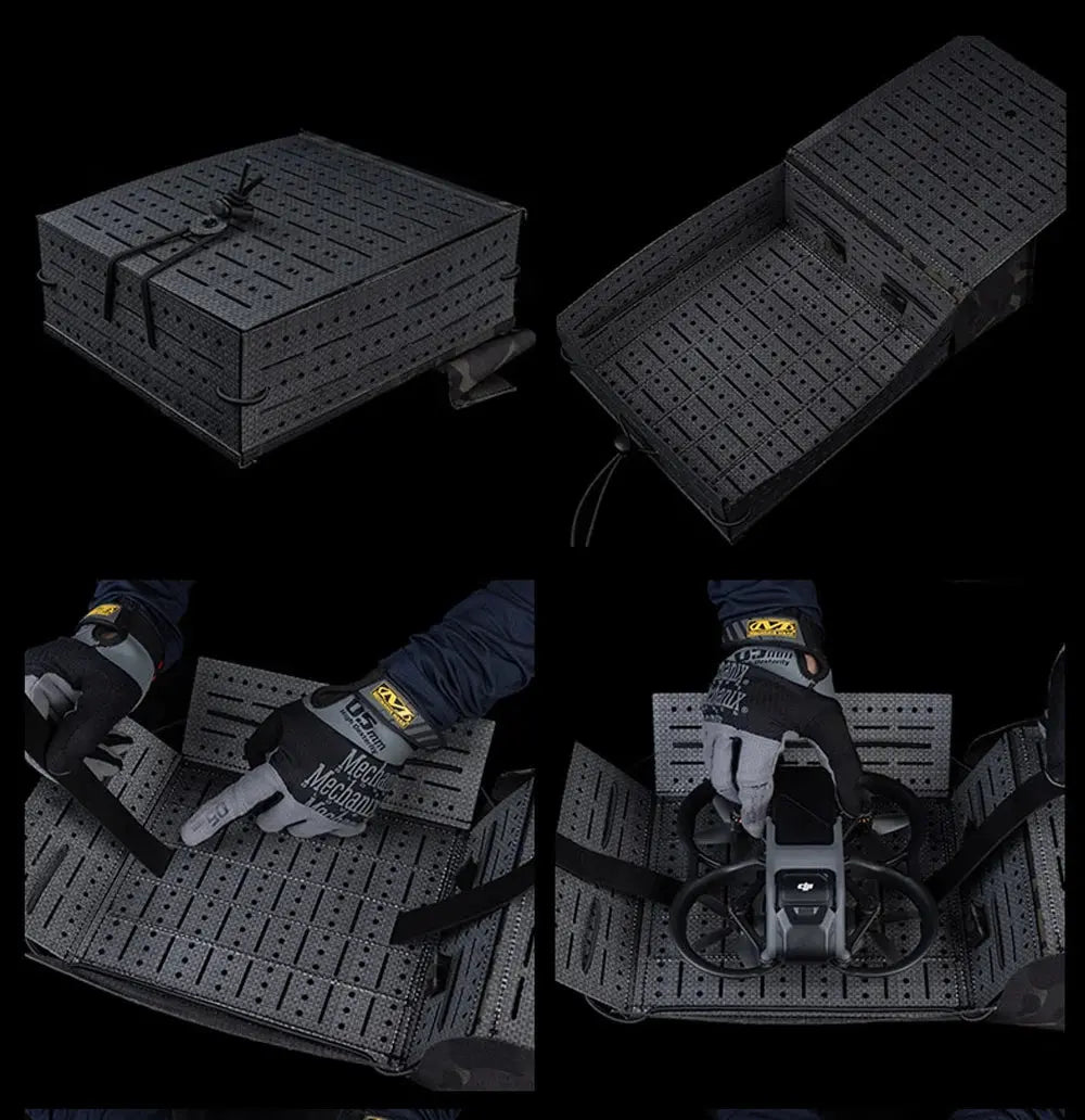 Sacoche MOLLE tactique pour transport de drone compact FPV terrain 