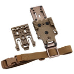 Support tactique de cuisse modulaire en métal pour holster et ceinture 